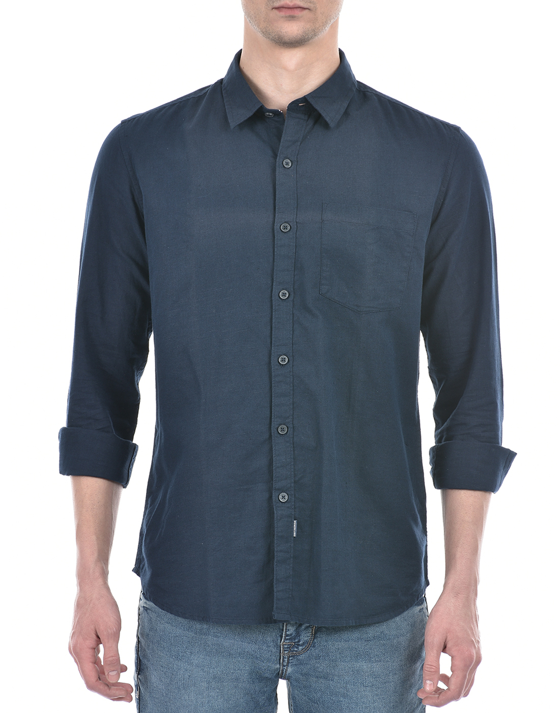 Numero Uno Men Solid Navy Shirt